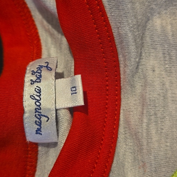 NWOT Magnolia Baby Unisex Size 8 And Size 10 Pajamas Red and Gray - Picture 12 of 12